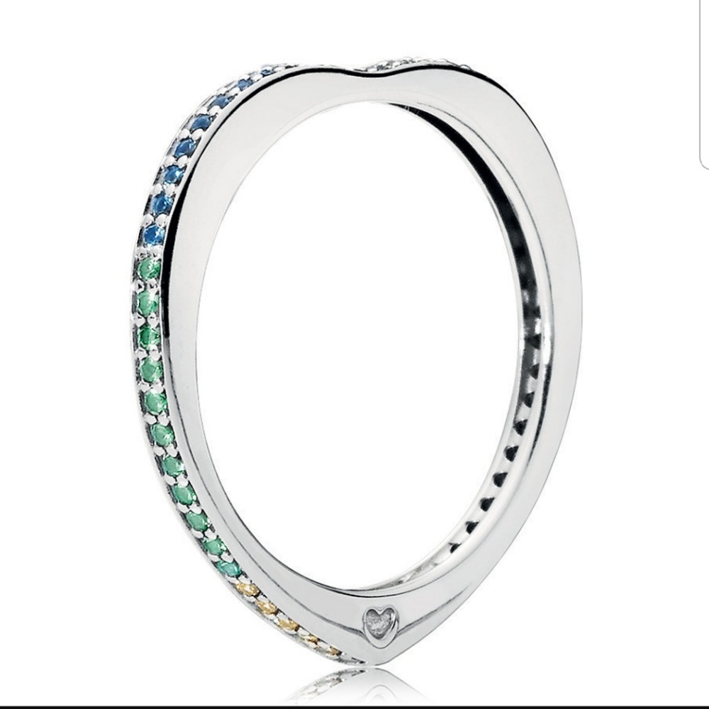 Pandora 'Arc of Love' ombre ring, size 6